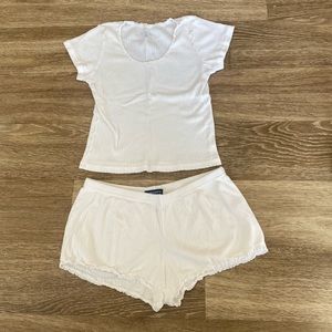 Brandy Melville Matching Set - McKenna Lace Top & Emery Lace Sweatshorts